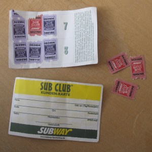 Subway Sub Club Card