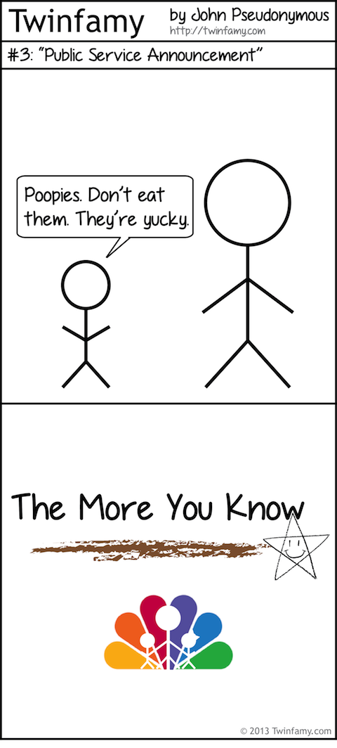 Twinfamy Comics #3 - Public Service Announcement